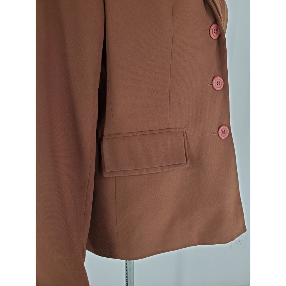 CLIO Women's Brown Blazer Sz 8 - Picture 7 of 12